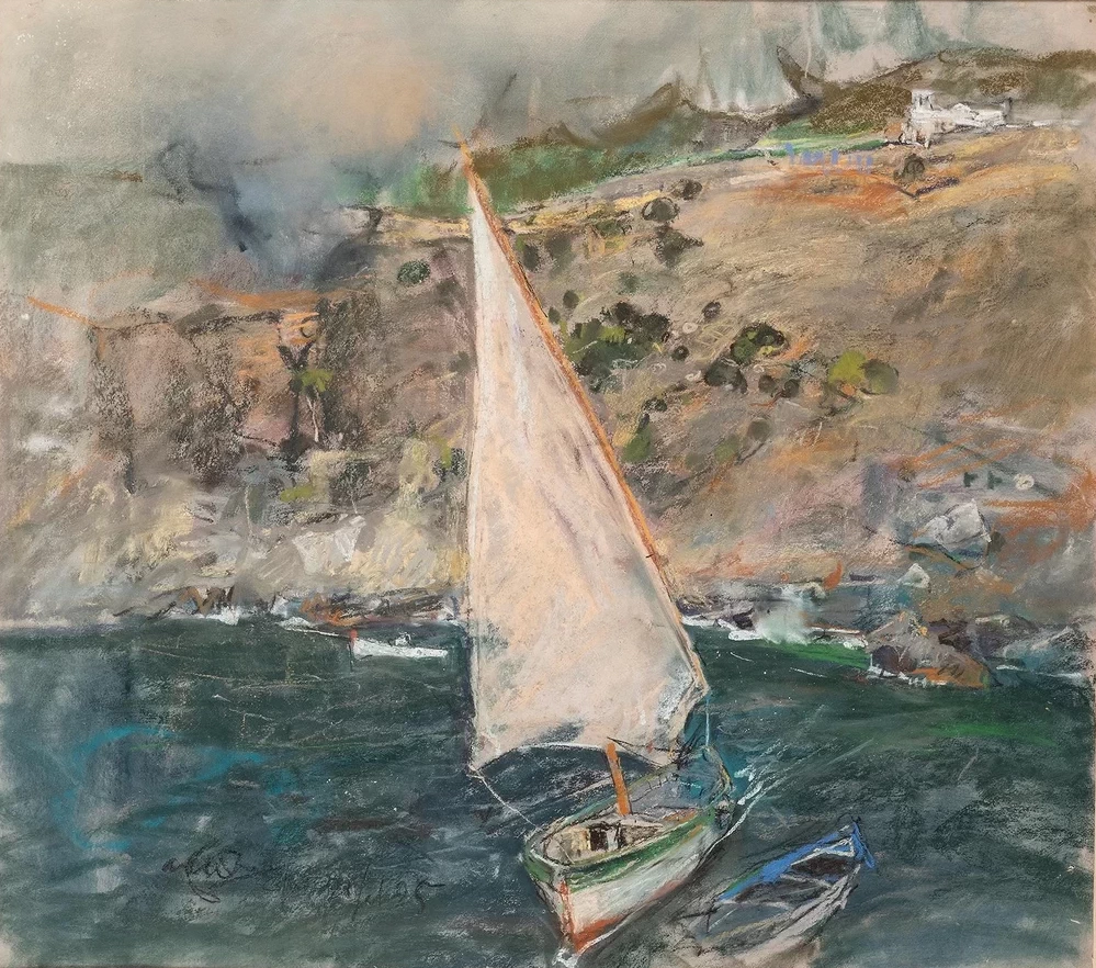 Marina con narca a vela